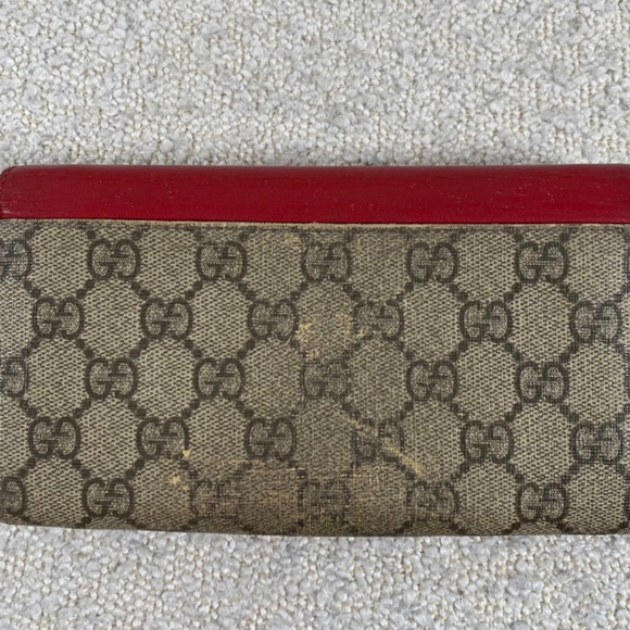 Pre-Owned GUCCI GG Supreme Monogram Moon Calfskin Padlock Continental Wallet - Picture 4 of 16